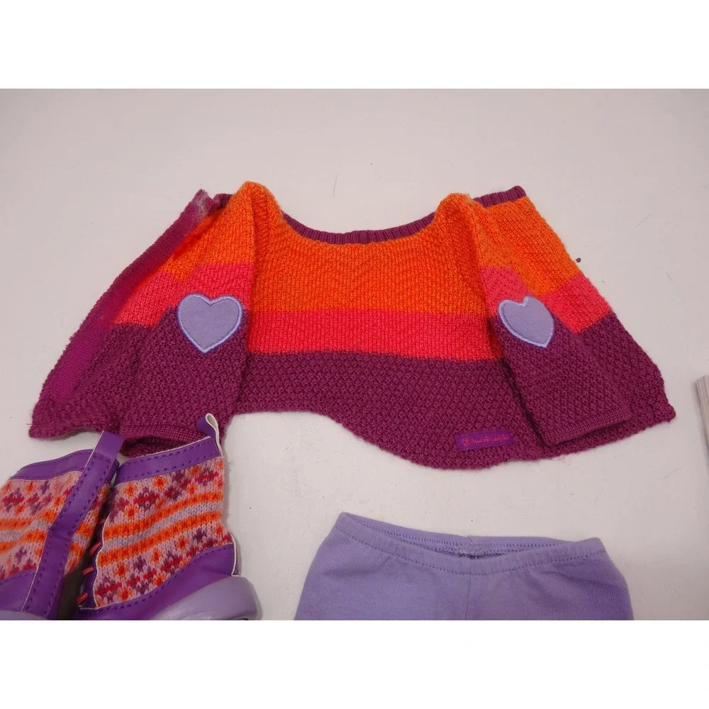 American Girl Doll Warm Winter Outfit Boots Shirt Pants and Book Set